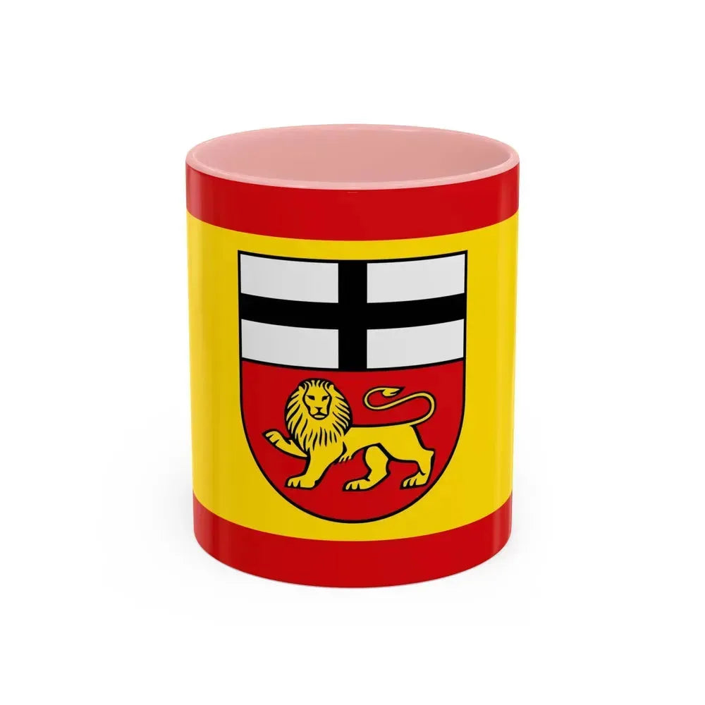 Flag of Bonn Germany - Accent Coffee Mug 11oz Pink - Go Mug Yourself