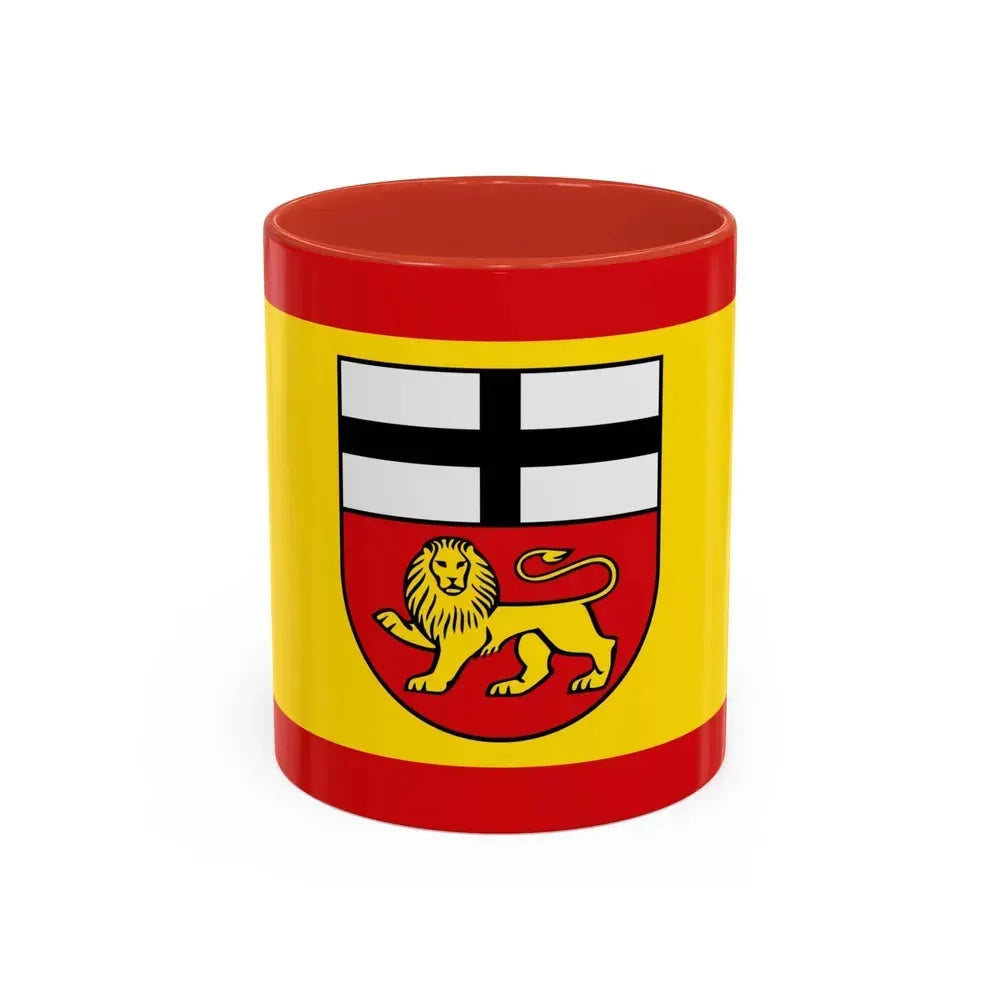 Flag of Bonn Germany - Accent Coffee Mug 11oz Red - Go Mug Yourself