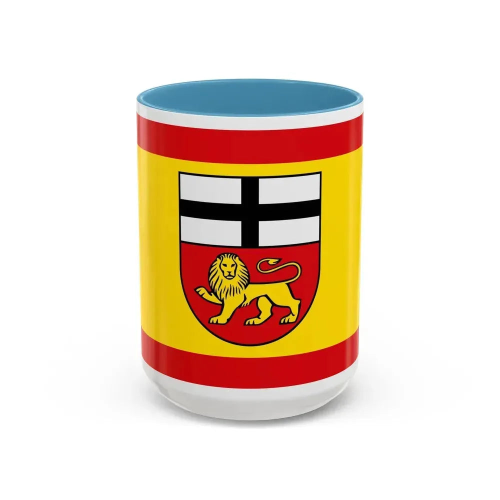 Flag of Bonn Germany - Accent Coffee Mug 15oz Light Blue - Go Mug Yourself