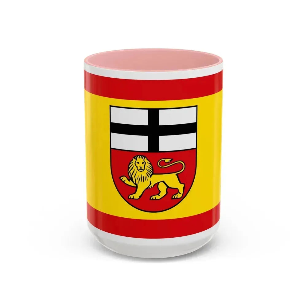 Flag of Bonn Germany - Accent Coffee Mug 15oz Pink - Go Mug Yourself