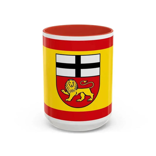 Flag of Bonn Germany - Accent Coffee Mug 15oz Red - Go Mug Yourself