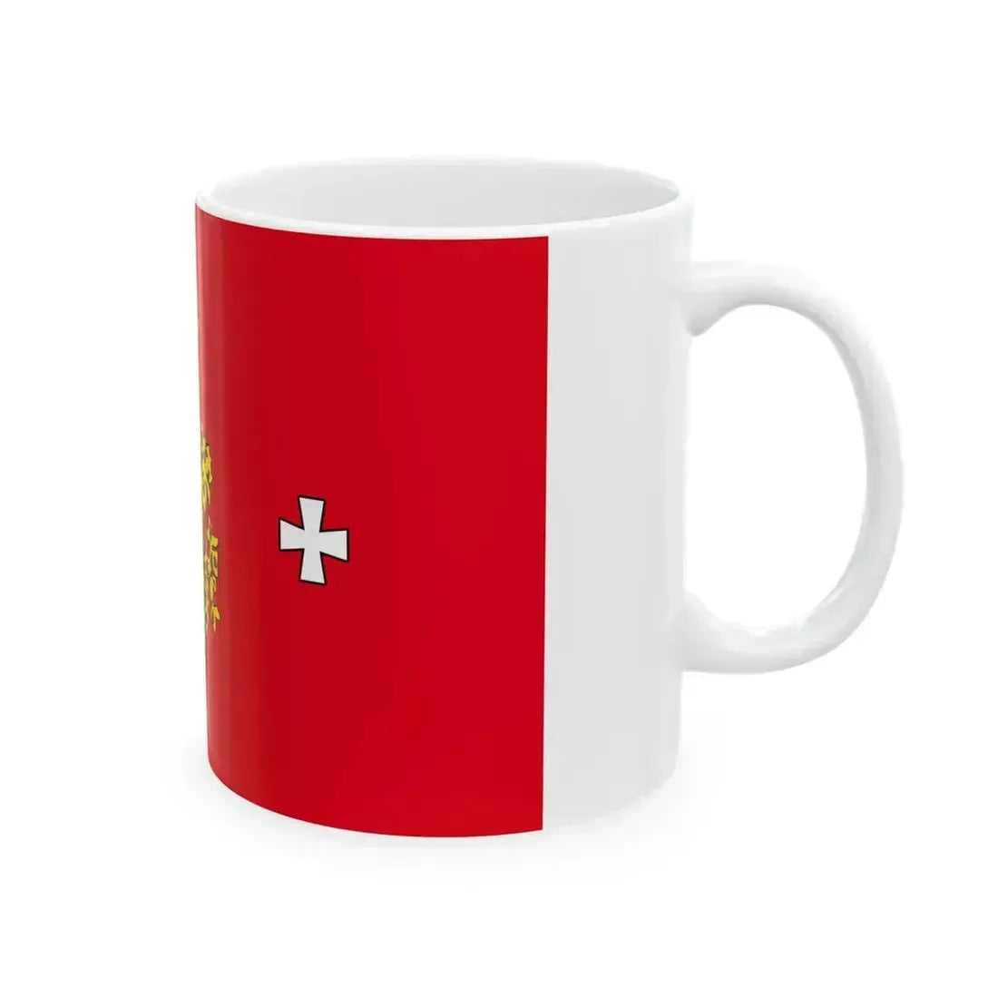 Flag of Borisovsky rayon (Russia) White Coffee Mug - Go Mug Yourself