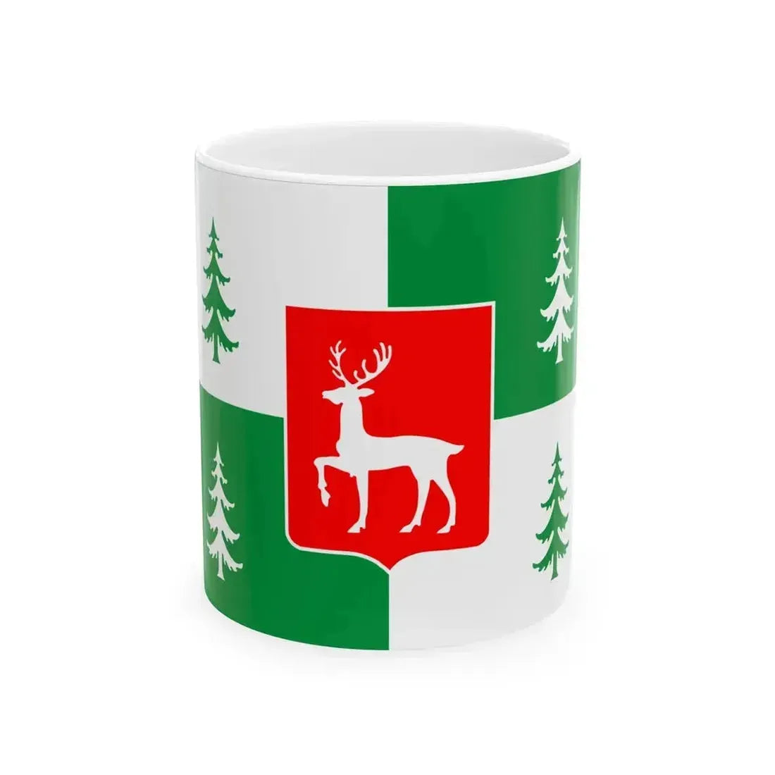 Flag of Borjomi Municipality (Georgia) White Coffee Mug 11oz - Go Mug Yourself
