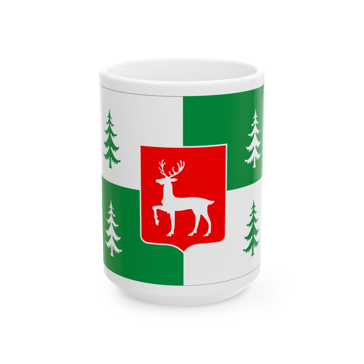 Flag of Borjomi Municipality (Georgia) White Coffee Mug-15oz-Go Mug Yourself