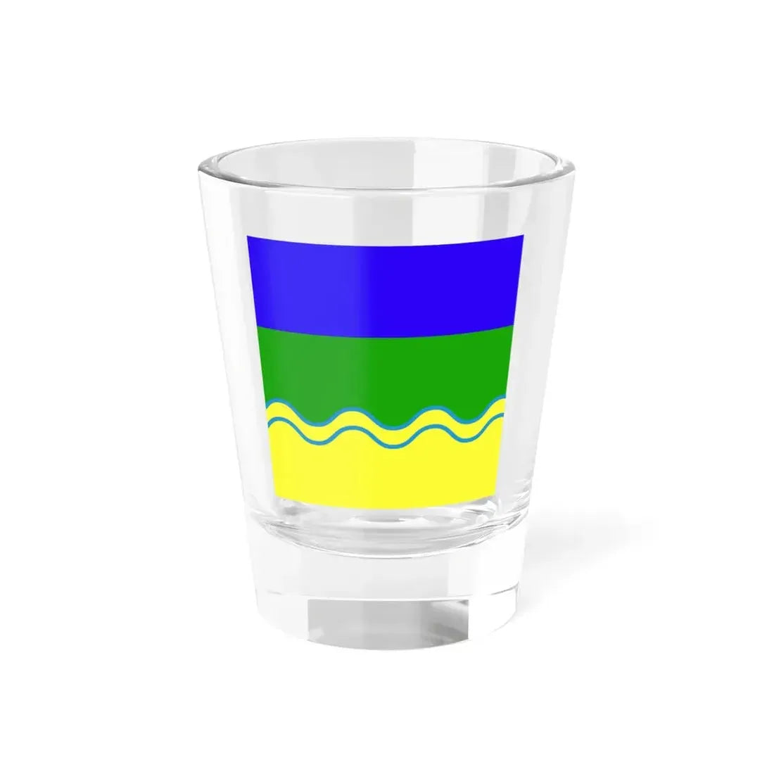 Flag of Borzna Ukraine (Ukraine) Shot Glass 1.5oz 1.5oz - Go Mug Yourself