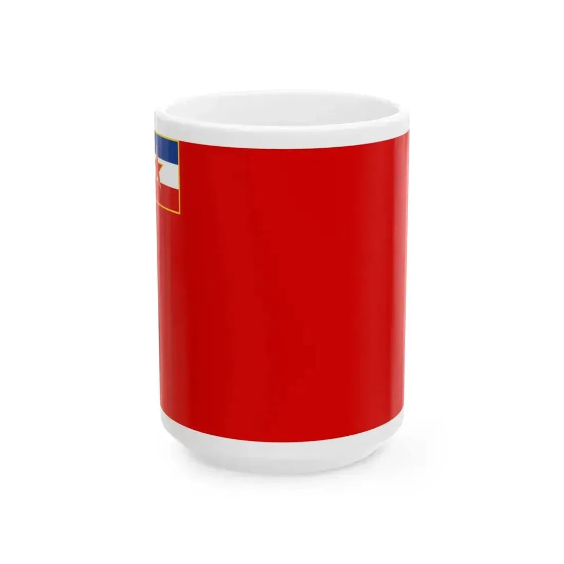 Flag of Bosnia and Herzegovina 1946-1992 3-2 (Bosnia and Herzegovina) White Coffee Mug 15oz - Go Mug Yourself
