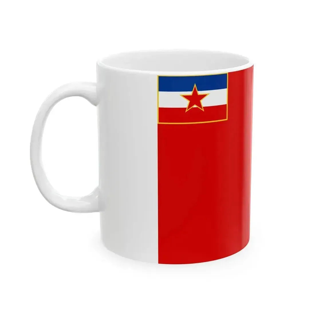 Flag of Bosnia and Herzegovina 1946-1992 3-2 (Bosnia and Herzegovina) White Coffee Mug - Go Mug Yourself