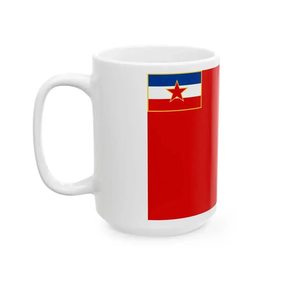 Flag of Bosnia and Herzegovina 1946-1992 3-2 (Bosnia and Herzegovina) White Coffee Mug - Go Mug Yourself