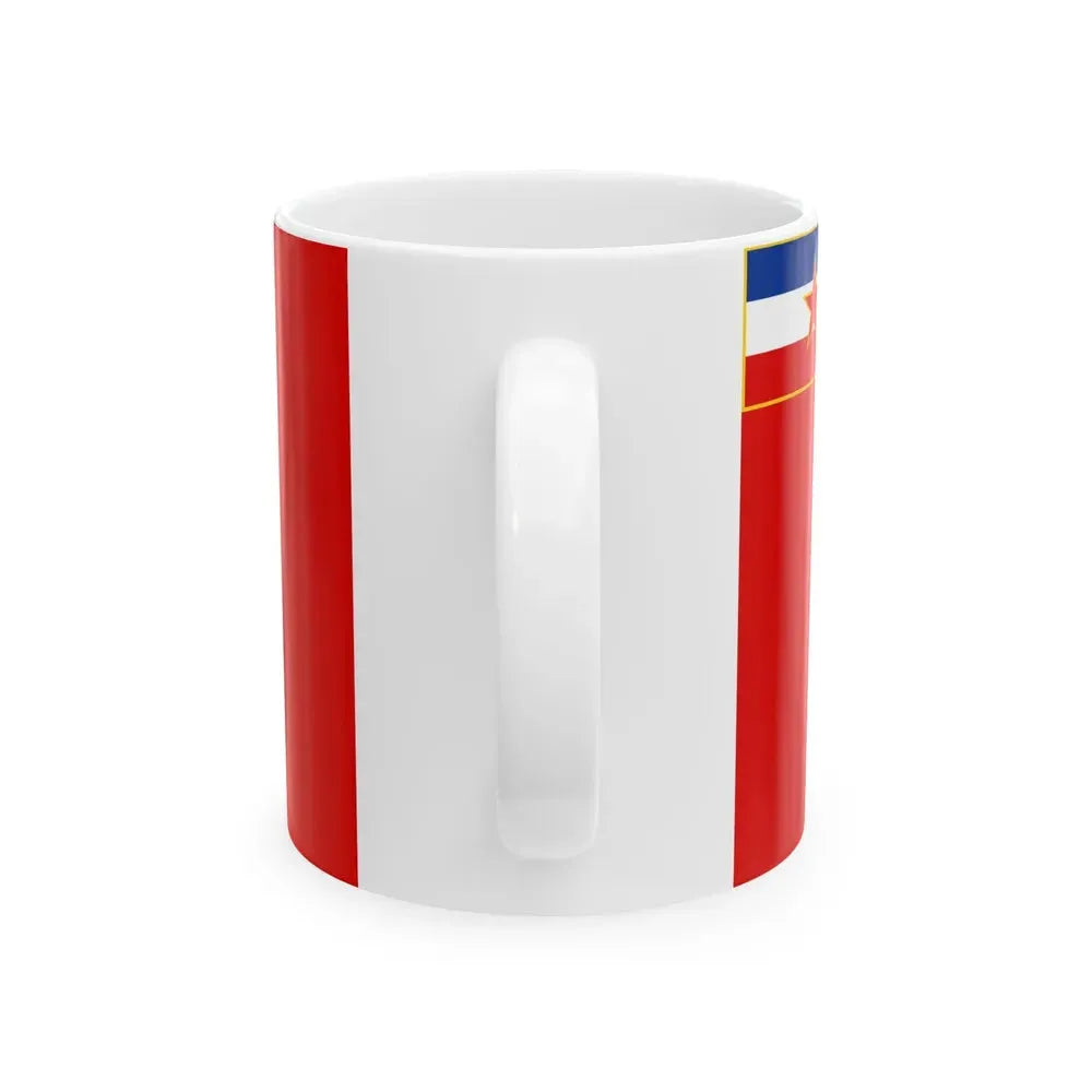 Flag of Bosnia and Herzegovina 1946-1992 (Bosnia and Herzegovina) White Coffee Mug - Go Mug Yourself