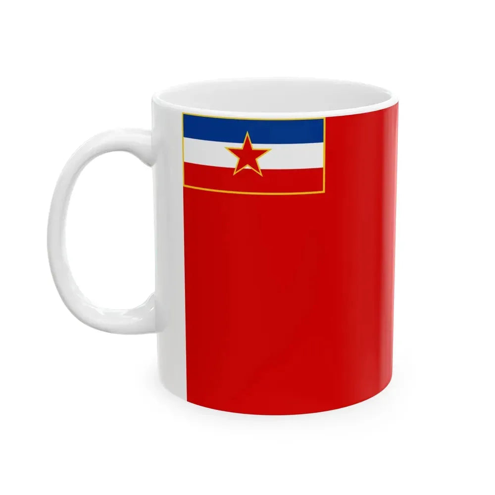 Flag of Bosnia and Herzegovina 1946-1992 (Bosnia and Herzegovina) White Coffee Mug - Go Mug Yourself