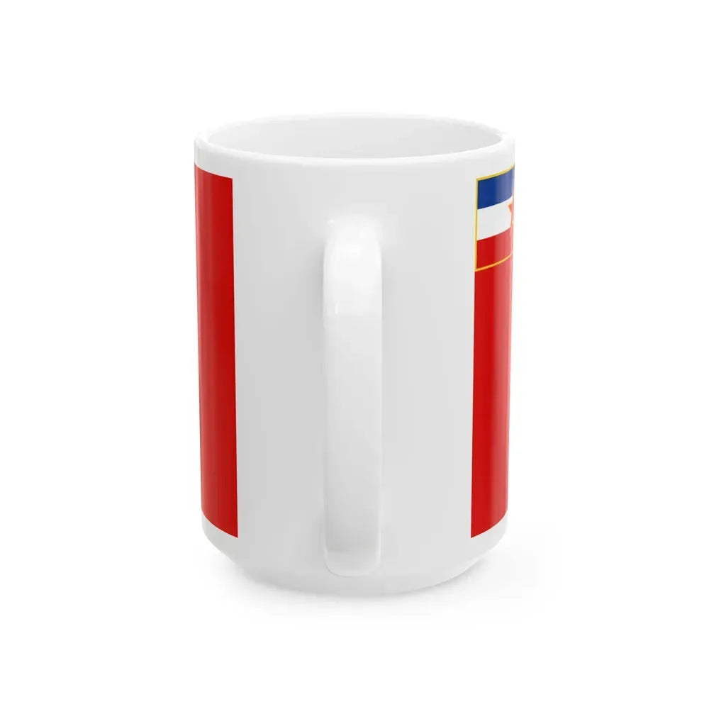 Flag of Bosnia and Herzegovina 1946-1992 (Bosnia and Herzegovina) White Coffee Mug - Go Mug Yourself