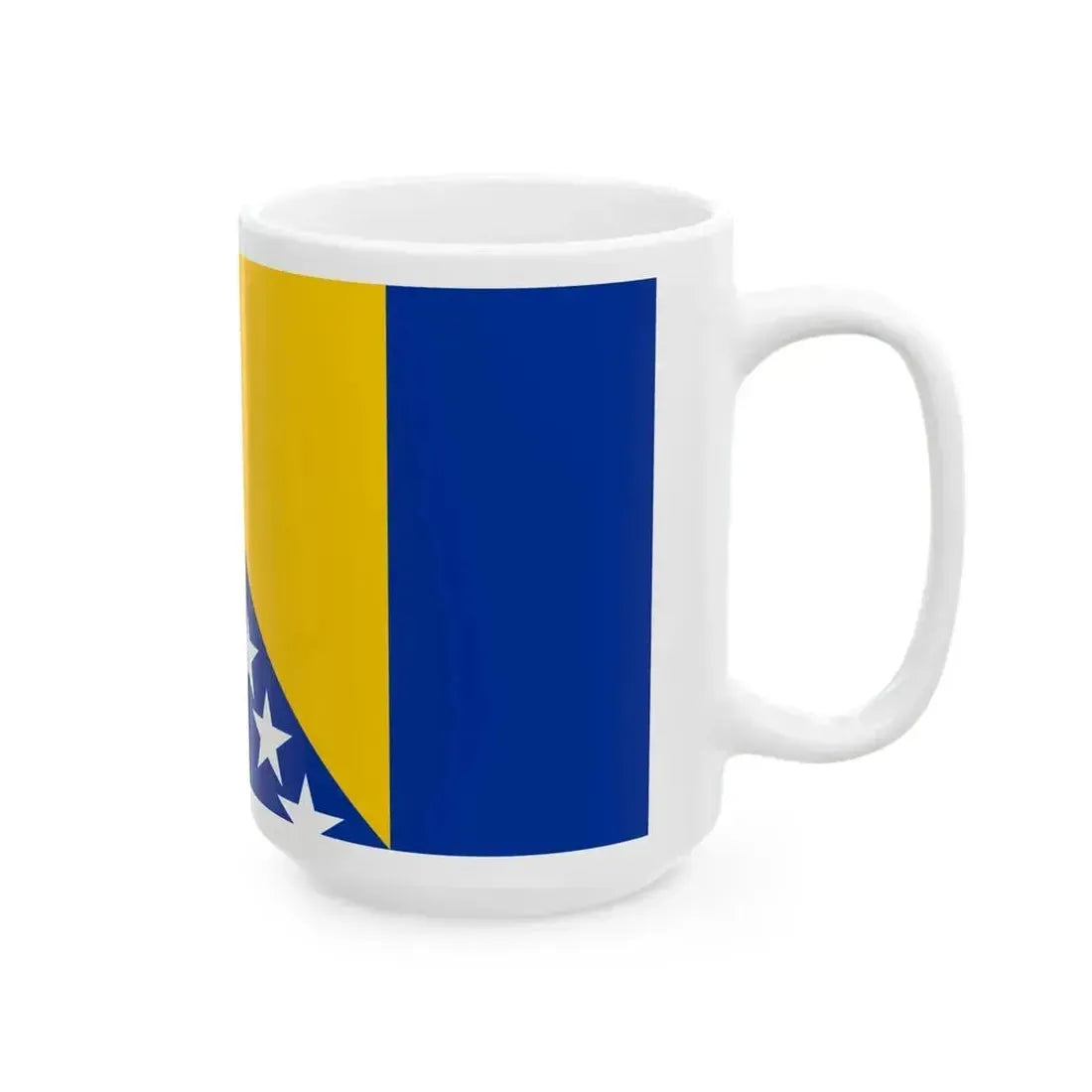 Flag of Bosnia and Herzegovina 1998 (Bosnia and Herzegovina) White Coffee Mug - Go Mug Yourself