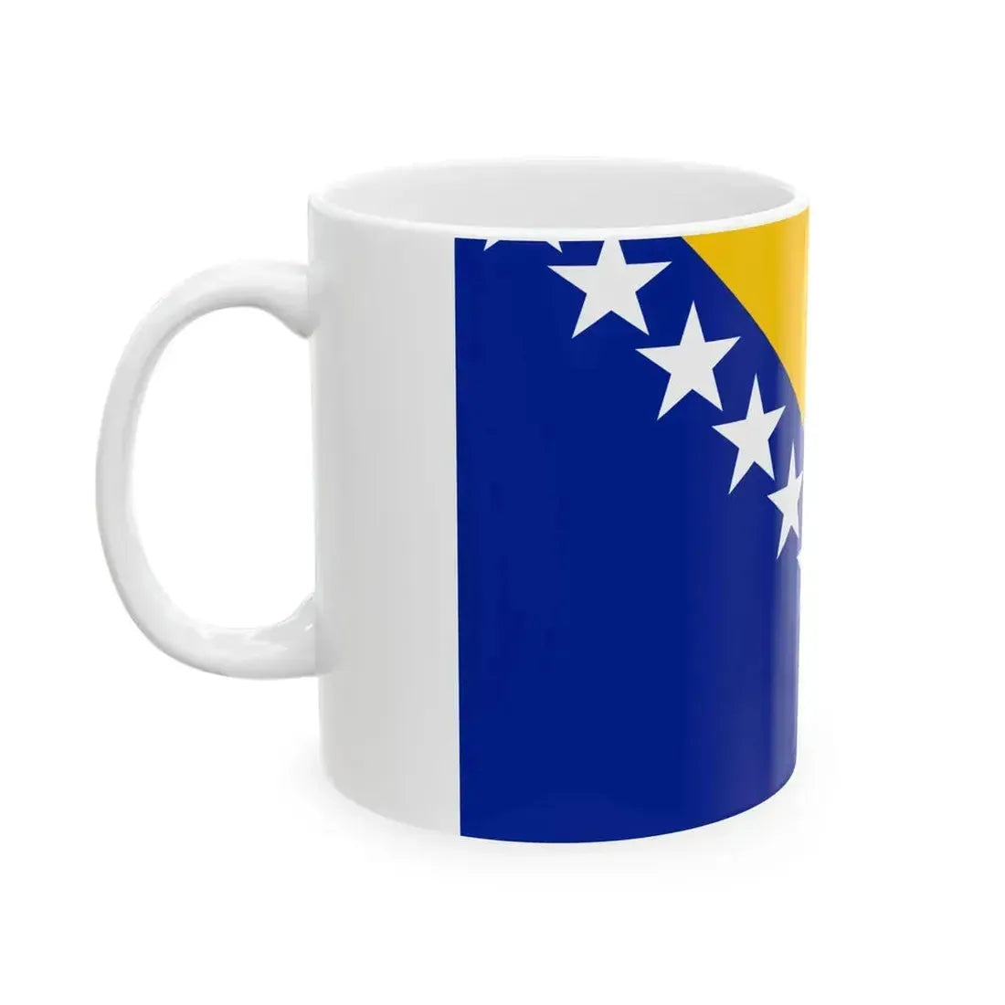 Flag of Bosnia and Herzegovina 3-2 (Bosnia and Herzegovina) White Coffee Mug - Go Mug Yourself