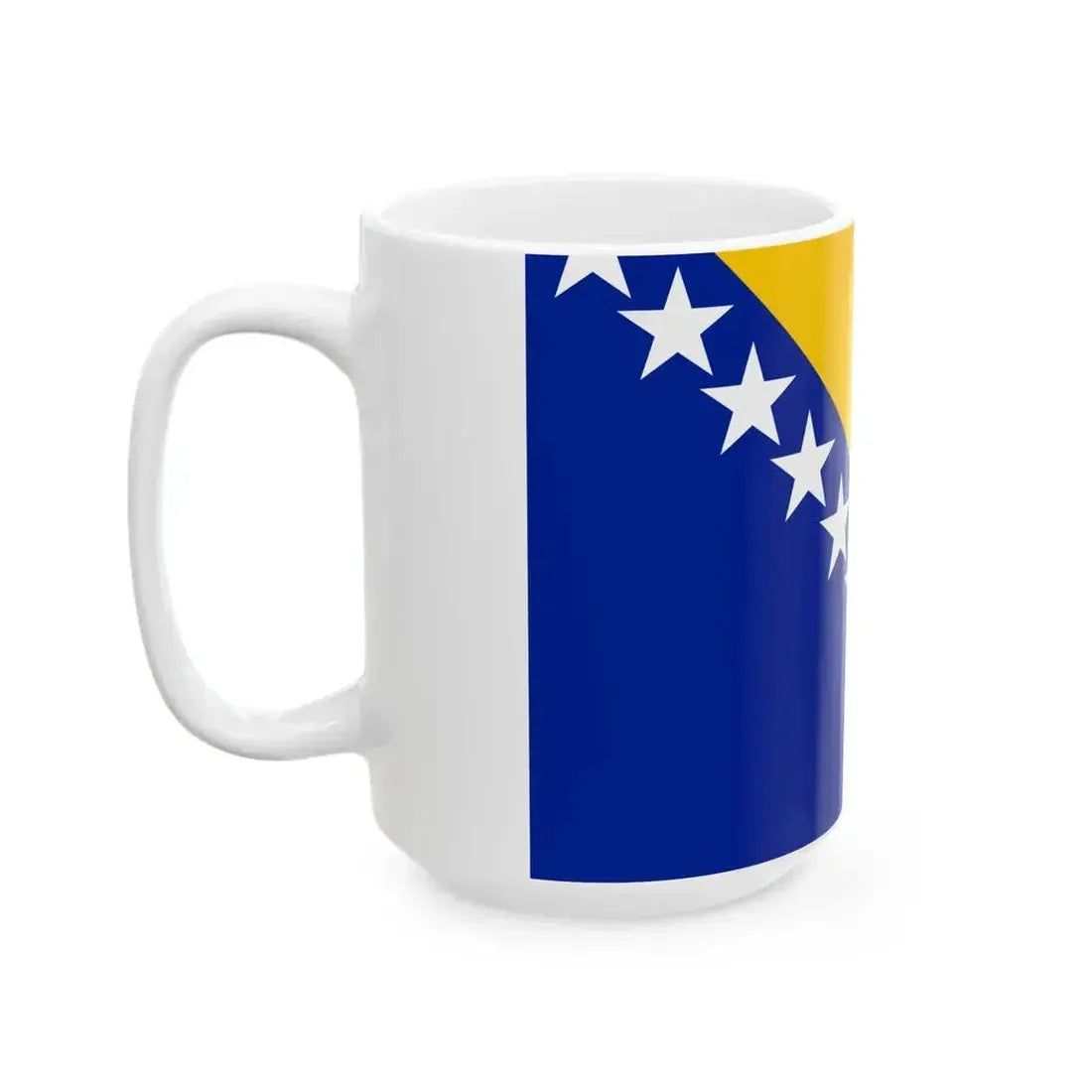 Flag of Bosnia and Herzegovina 3-2 (Bosnia and Herzegovina) White Coffee Mug - Go Mug Yourself