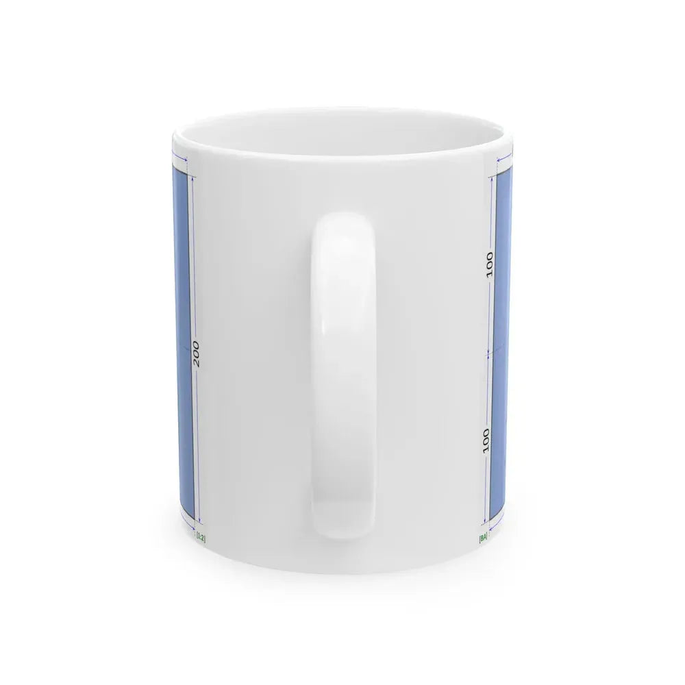 Flag of Bosnia and Herzegovina construction sheet (Bosnia and Herzegovina) White Coffee Mug - Go Mug Yourself
