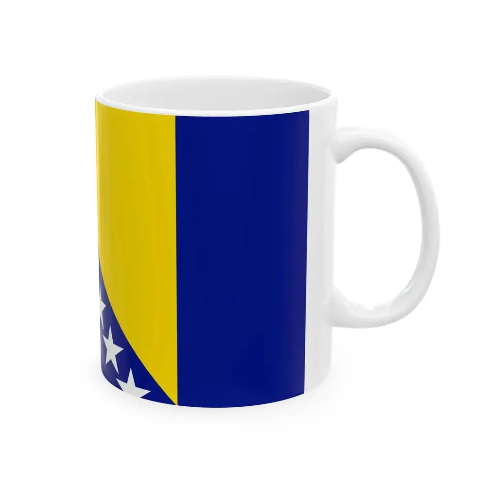 Flag of Bosnia and Herzegovina Pantone (Bosnia and Herzegovina) White Coffee Mug - Go Mug Yourself