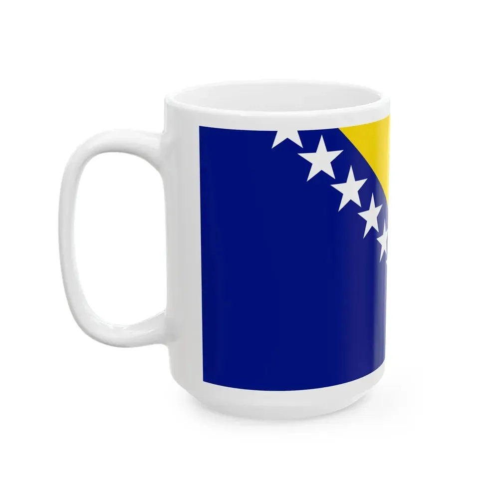 Flag of Bosnia and Herzegovina Pantone (Bosnia and Herzegovina) White Coffee Mug - Go Mug Yourself