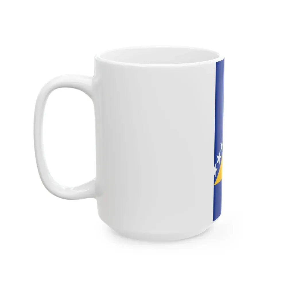 Flag of Bosnia and Herzegovina vertical (Bosnia and Herzegovina) White Coffee Mug - Go Mug Yourself