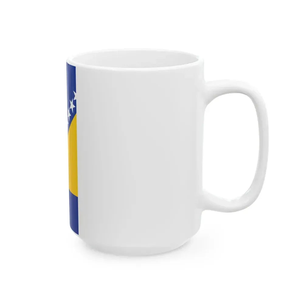 Flag of Bosnia and Herzegovina vertical (Bosnia and Herzegovina) White Coffee Mug - Go Mug Yourself
