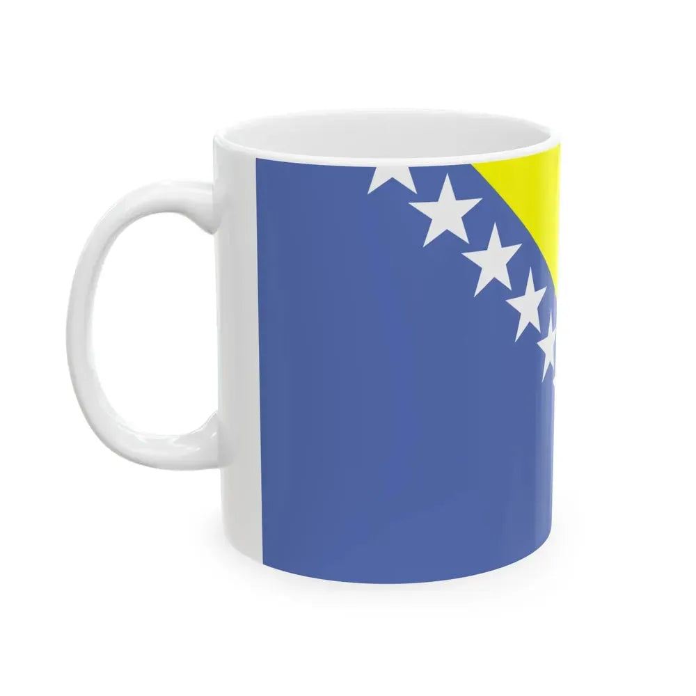 Flag of Bosnia and Herzegovina WFB 2000 (Bosnia and Herzegovina) White Coffee Mug - Go Mug Yourself
