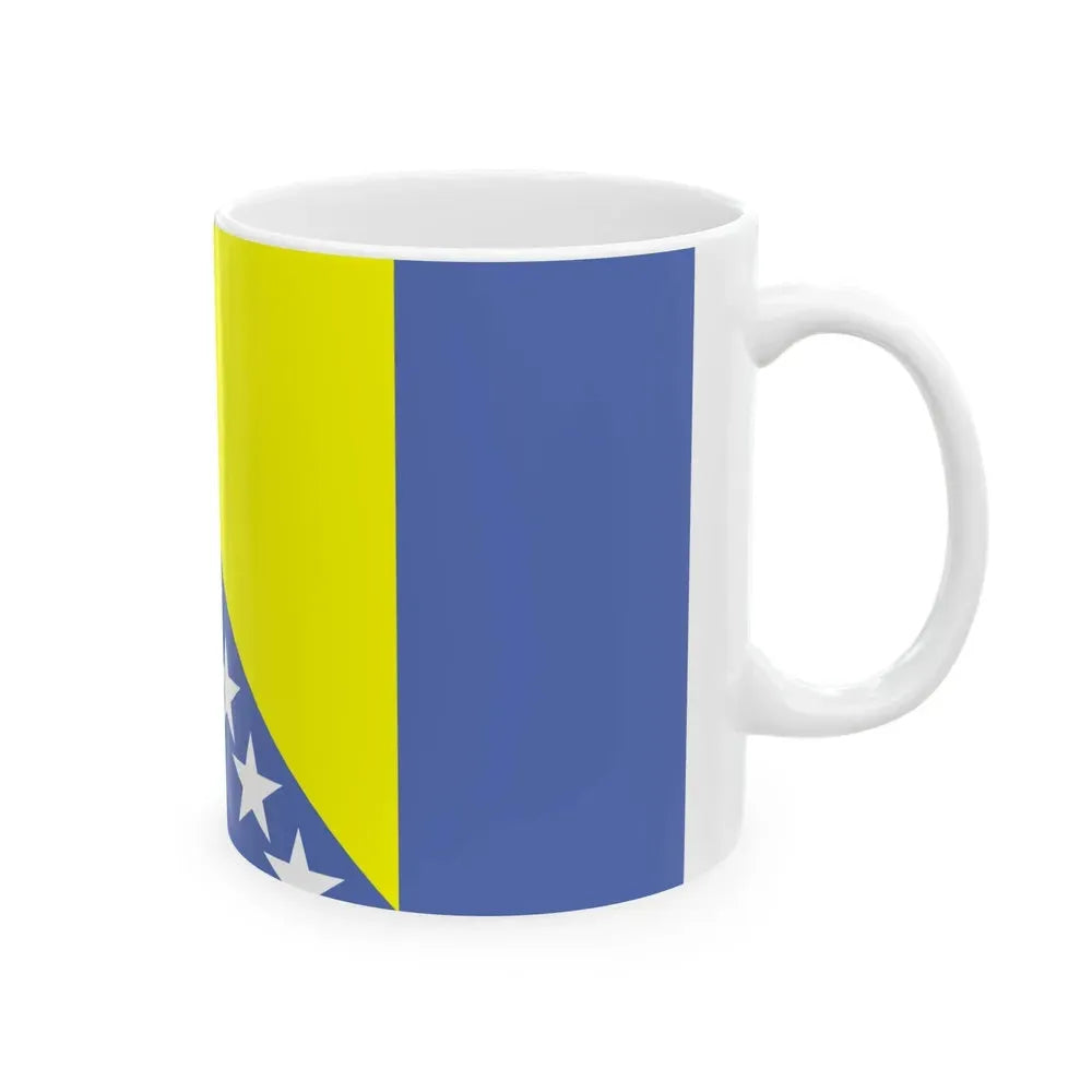Flag of Bosnia and Herzegovina WFB 2000 (Bosnia and Herzegovina) White Coffee Mug - Go Mug Yourself
