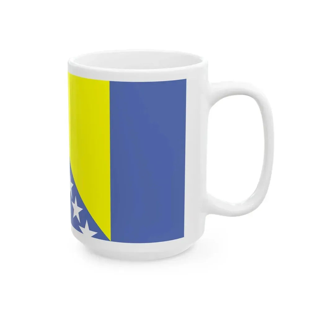 Flag of Bosnia and Herzegovina WFB 2000 (Bosnia and Herzegovina) White Coffee Mug - Go Mug Yourself