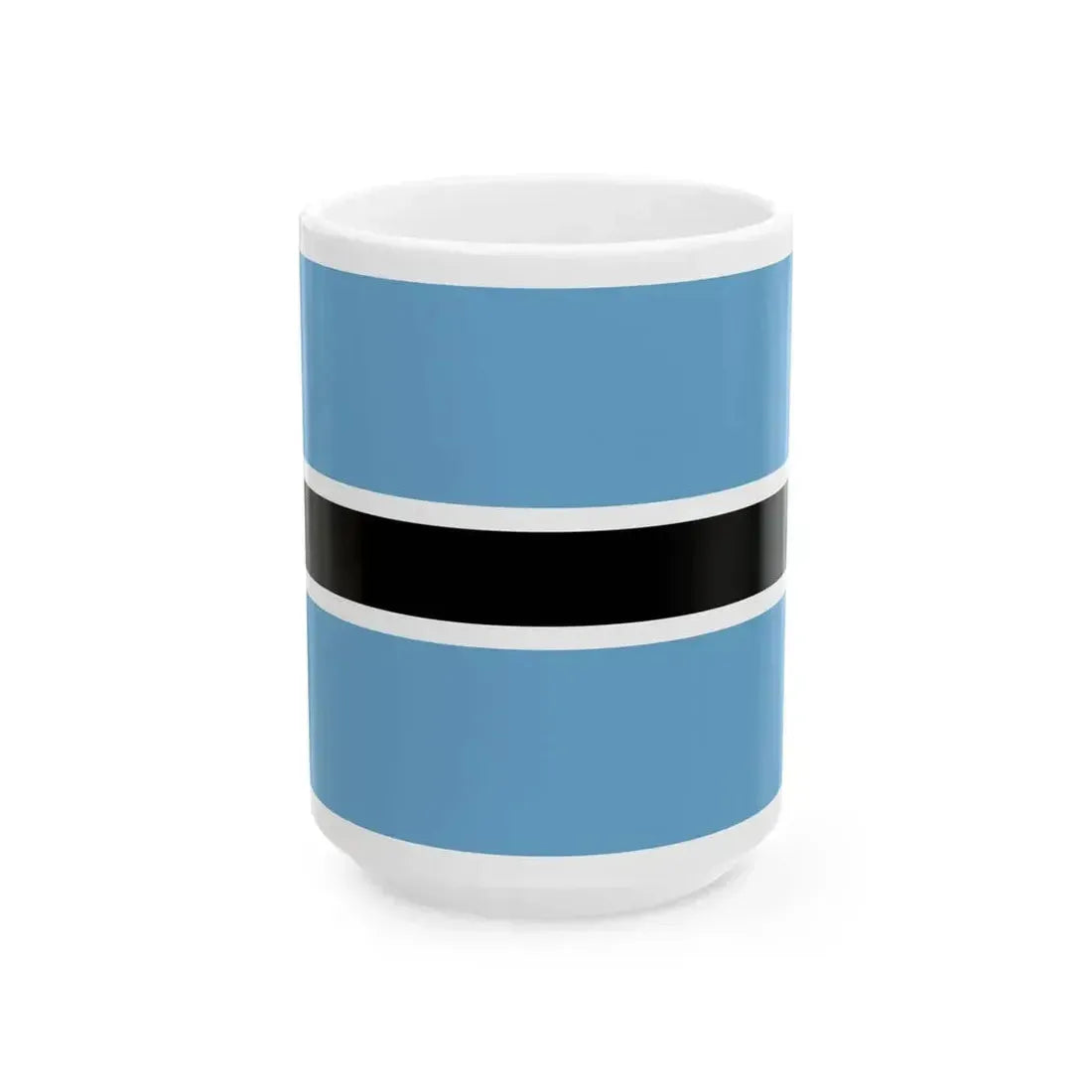 Flag of Botswana (Botswana) White Coffee Mug 15oz - Go Mug Yourself