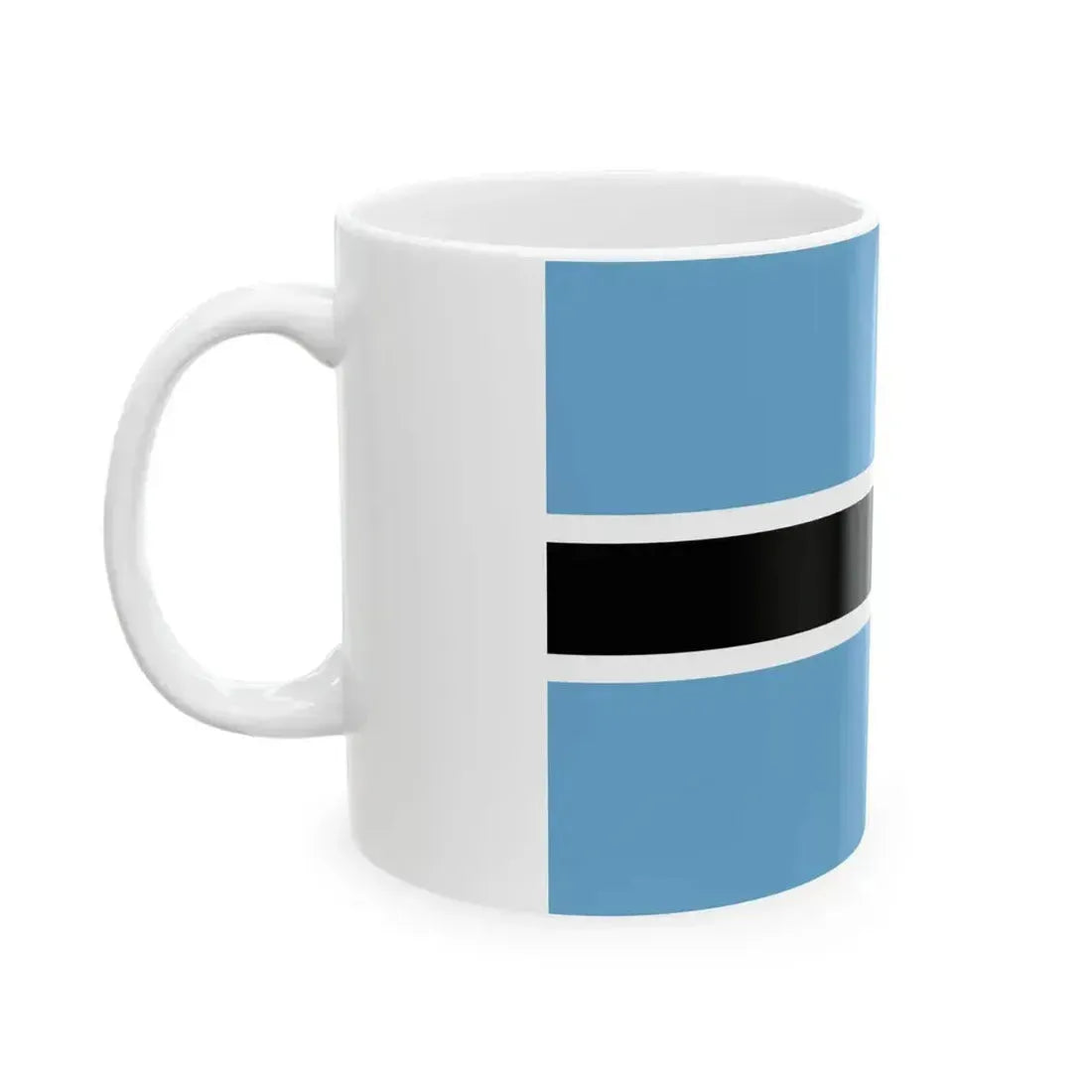 Flag of Botswana (Botswana) White Coffee Mug - Go Mug Yourself