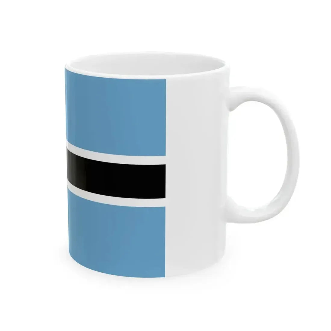 Flag of Botswana (Botswana) White Coffee Mug - Go Mug Yourself