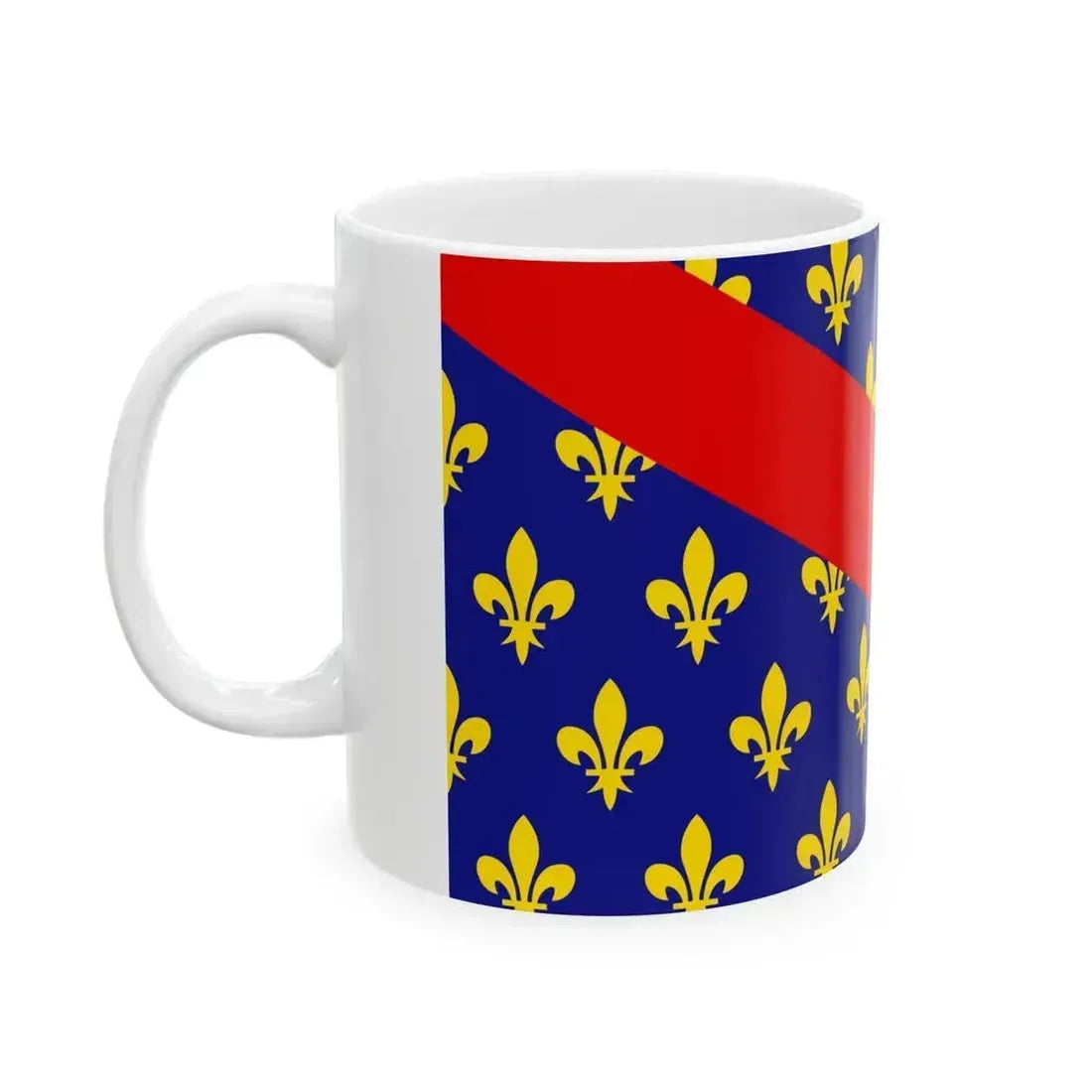 Flag of Bourbonnais (Belgium) White Coffee Mug - Go Mug Yourself