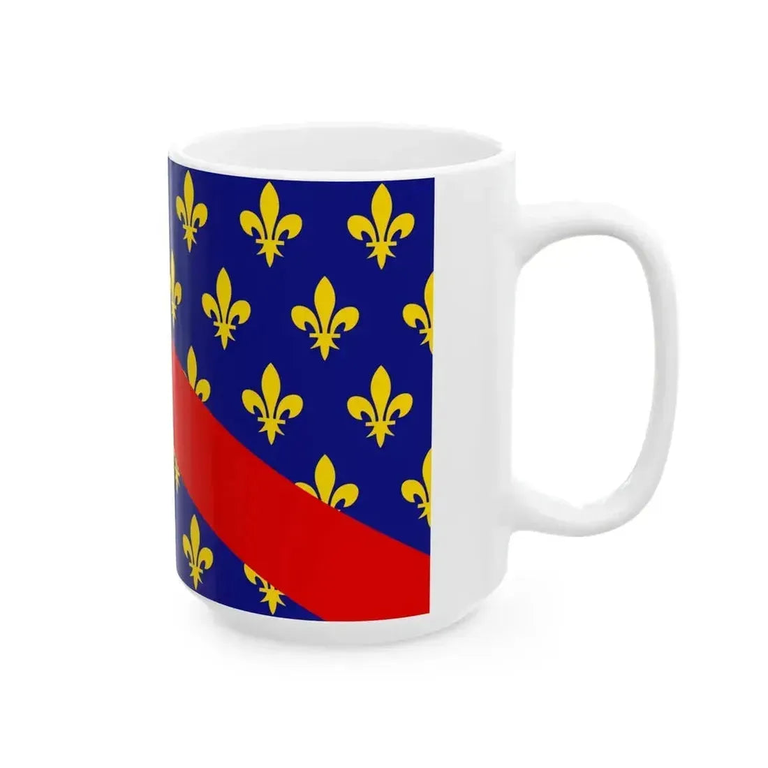 Flag of Bourbonnais (Belgium) White Coffee Mug - Go Mug Yourself