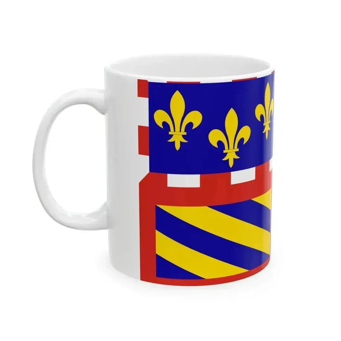 Flag of Bourgogne (Belgium) White Coffee Mug - Go Mug Yourself
