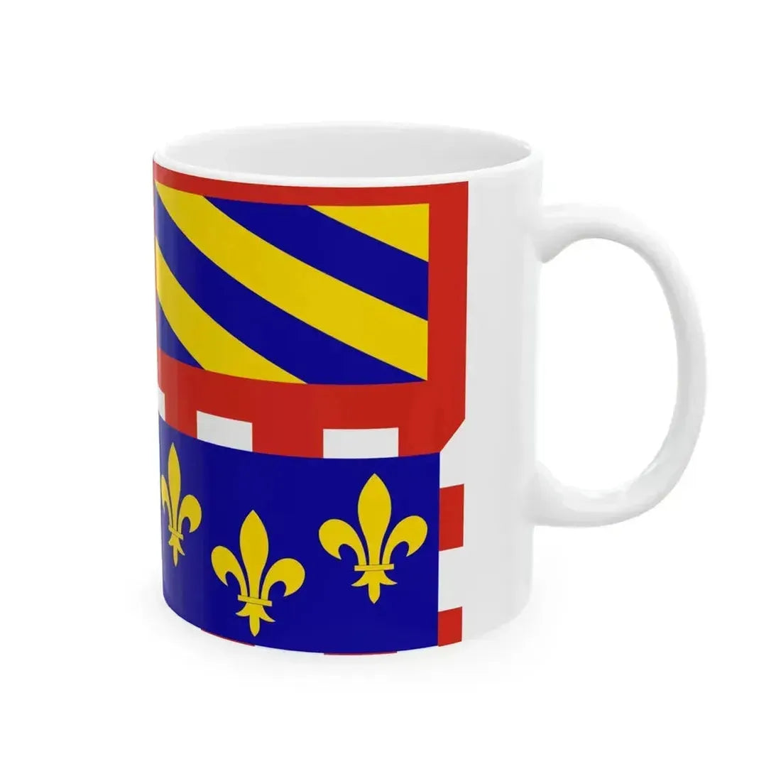 Flag of Bourgogne (Belgium) White Coffee Mug - Go Mug Yourself