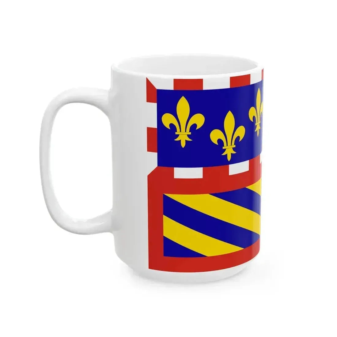 Flag of Bourgogne (Belgium) White Coffee Mug - Go Mug Yourself