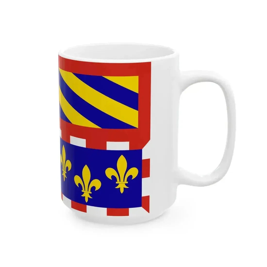 Flag of Bourgogne (Belgium) White Coffee Mug - Go Mug Yourself