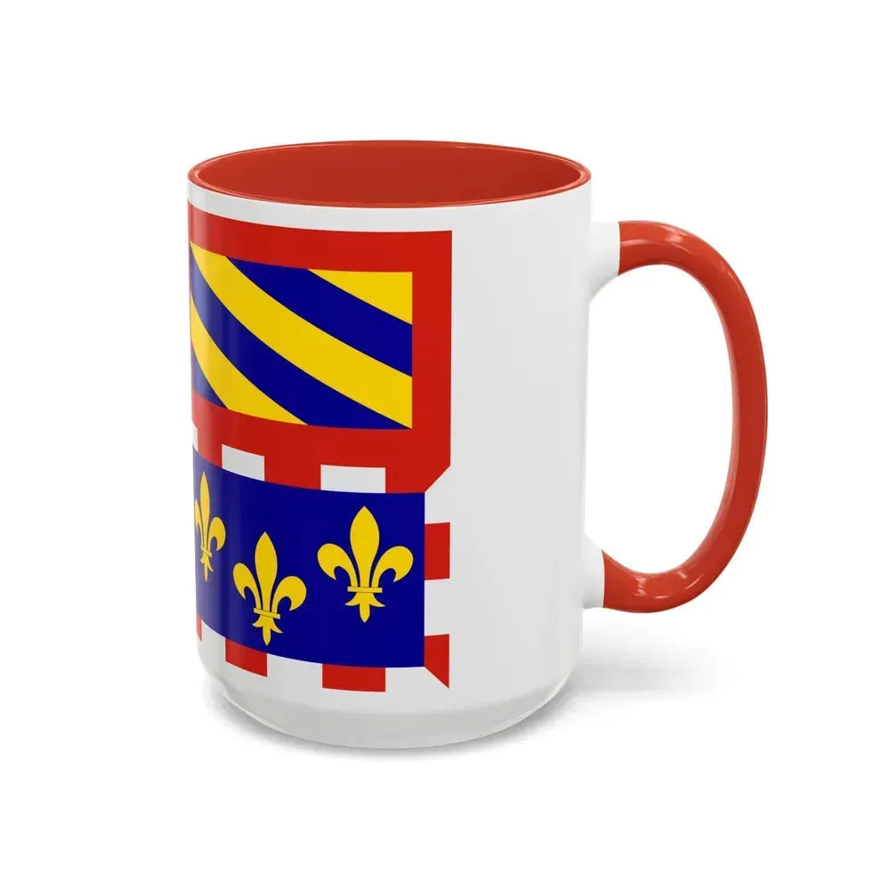 Flag of Bourgogne France - Accent Coffee Mug - Go Mug Yourself