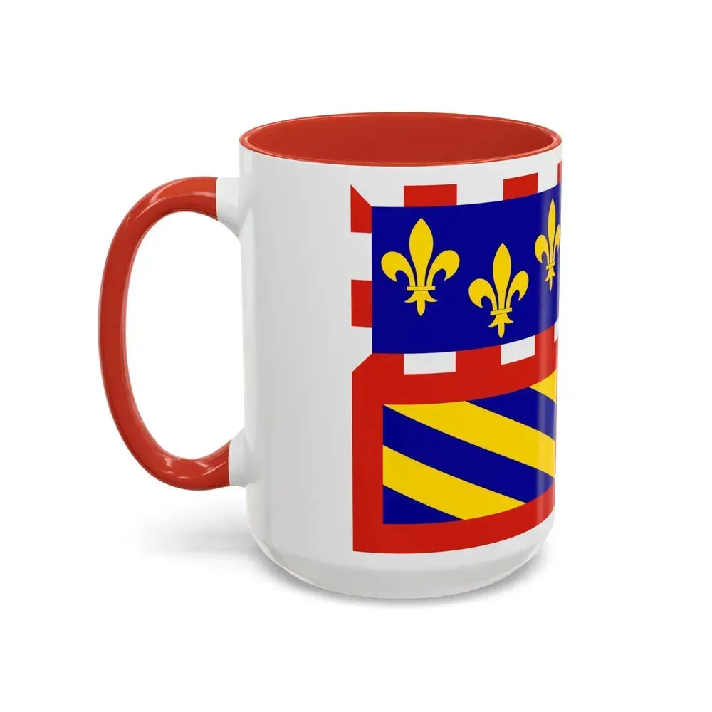 Flag of Bourgogne France - Accent Coffee Mug - Go Mug Yourself