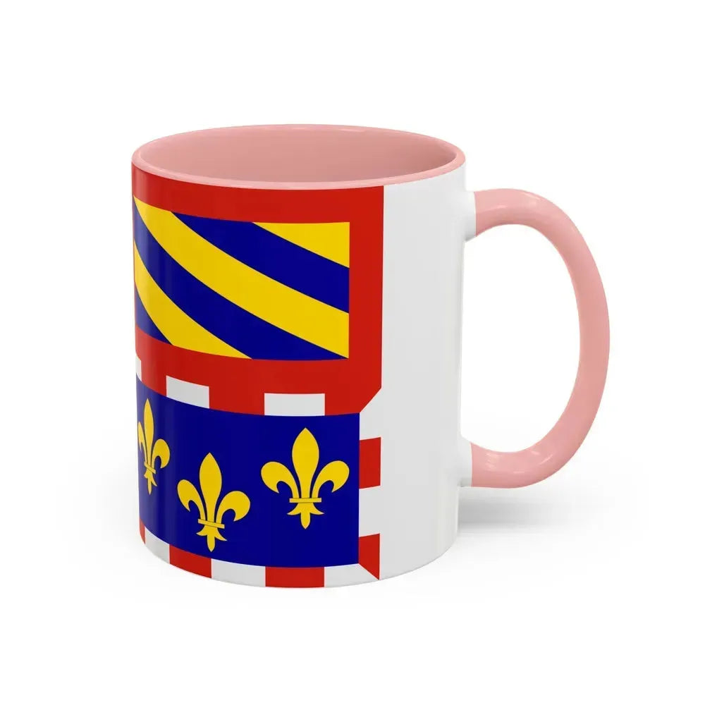 Flag of Bourgogne France - Accent Coffee Mug - Go Mug Yourself