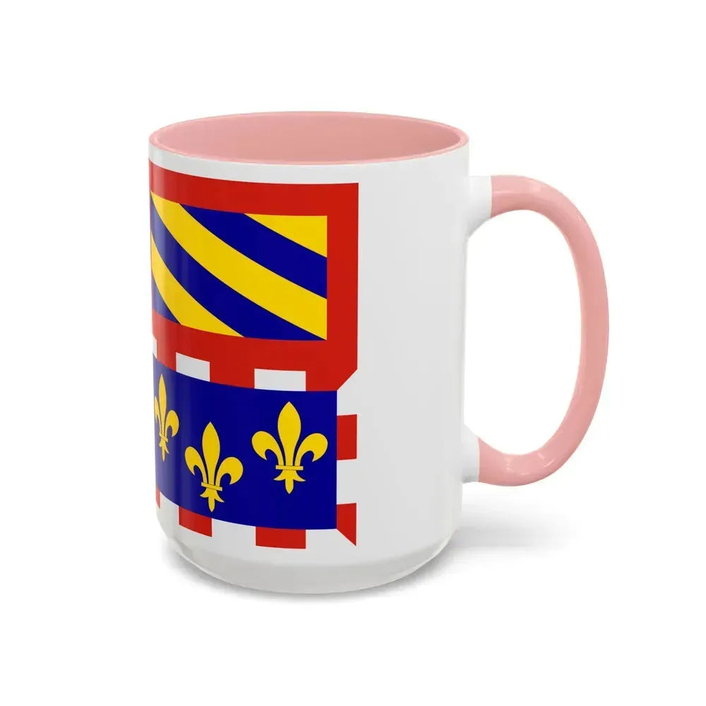 Flag of Bourgogne France - Accent Coffee Mug - Go Mug Yourself
