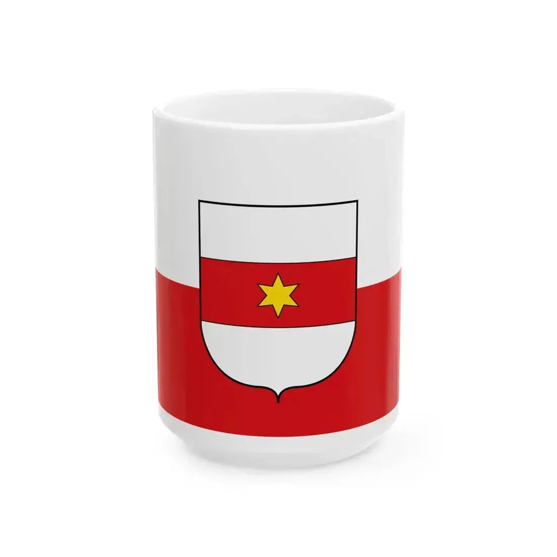Flag of Bozen (Italy) White Coffee Mug 15oz - Go Mug Yourself