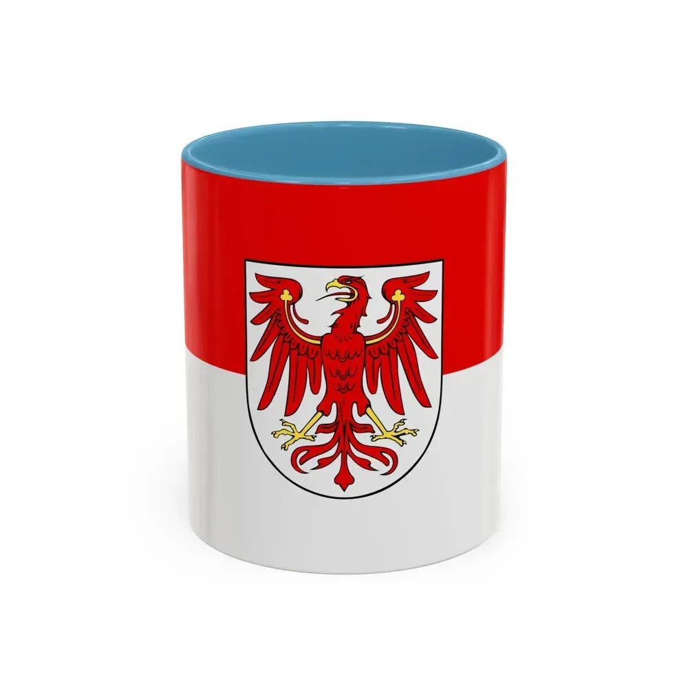 Flag of Brandenburg Germany - Accent Coffee Mug 11oz Light Blue - Go Mug Yourself