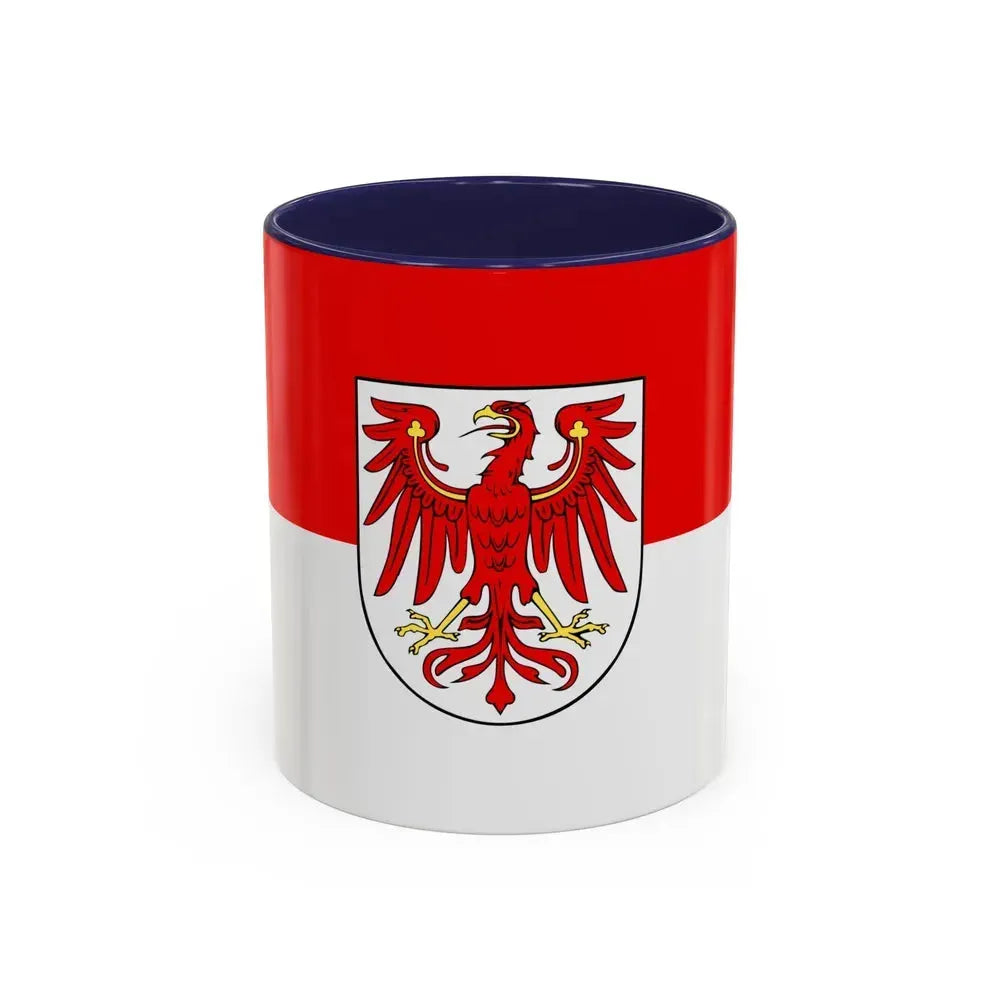 Flag of Brandenburg Germany - Accent Coffee Mug 11oz Navy - Go Mug Yourself