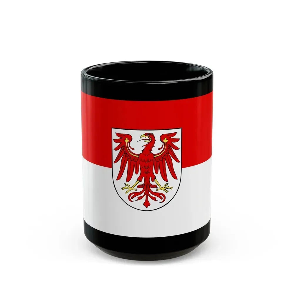 Flag of Brandenburg Germany - Black Coffee Mug 15oz - Go Mug Yourself