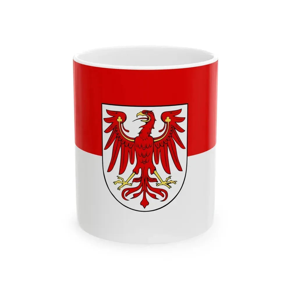 Flag of Brandenburg Germany - White Coffee Mug 11oz - Go Mug Yourself