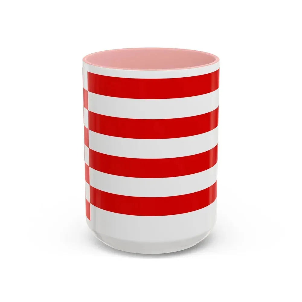 Flag of Bremen Germany - Accent Coffee Mug 15oz Pink - Go Mug Yourself