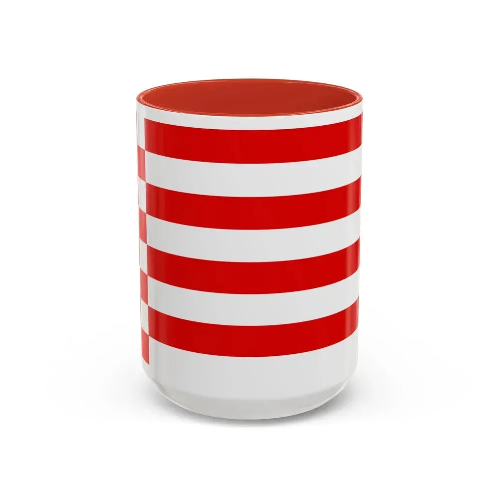 Flag of Bremen Germany - Accent Coffee Mug 15oz Red - Go Mug Yourself