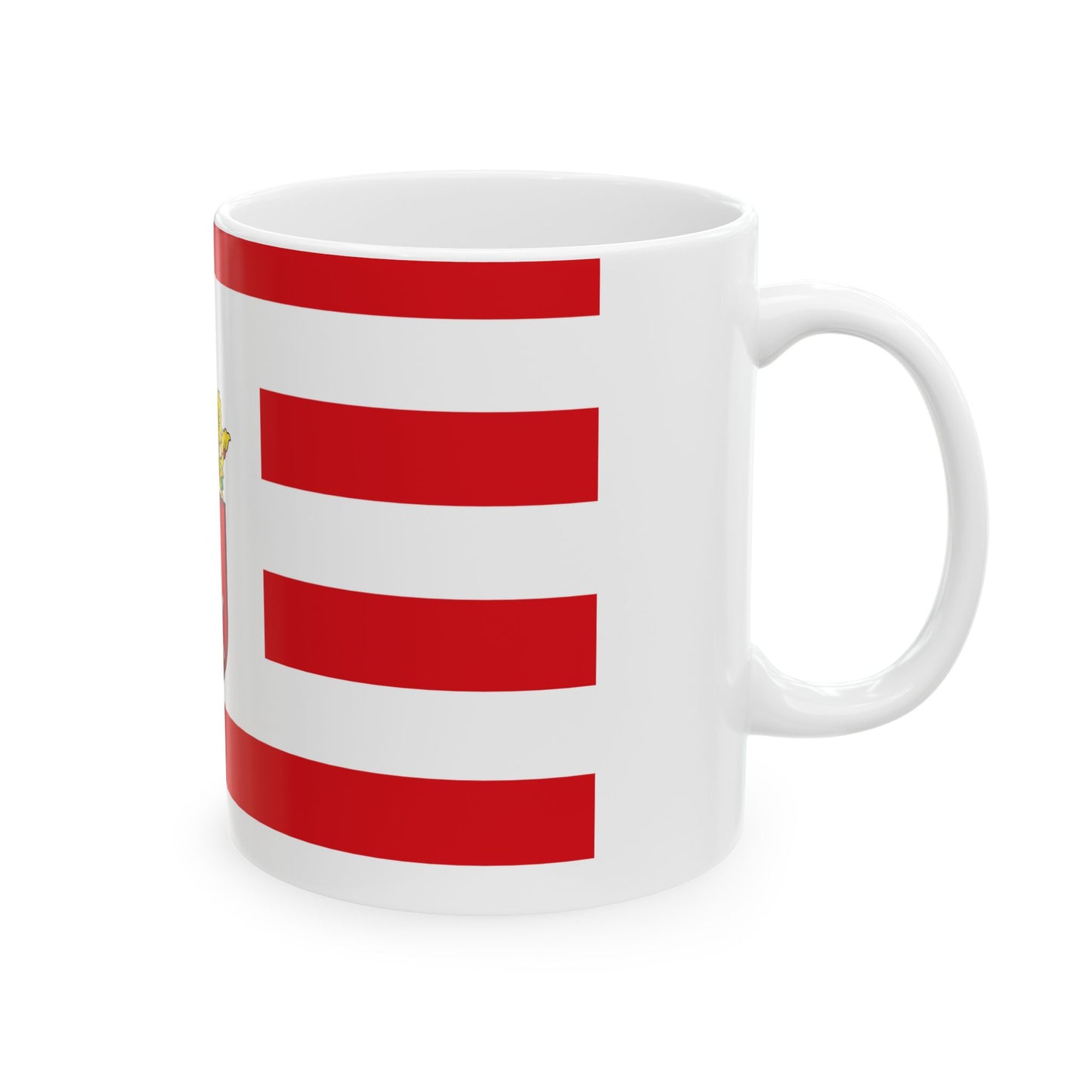 Flag of Bremen middle arms (Germany) White Coffee Mug-Go Mug Yourself