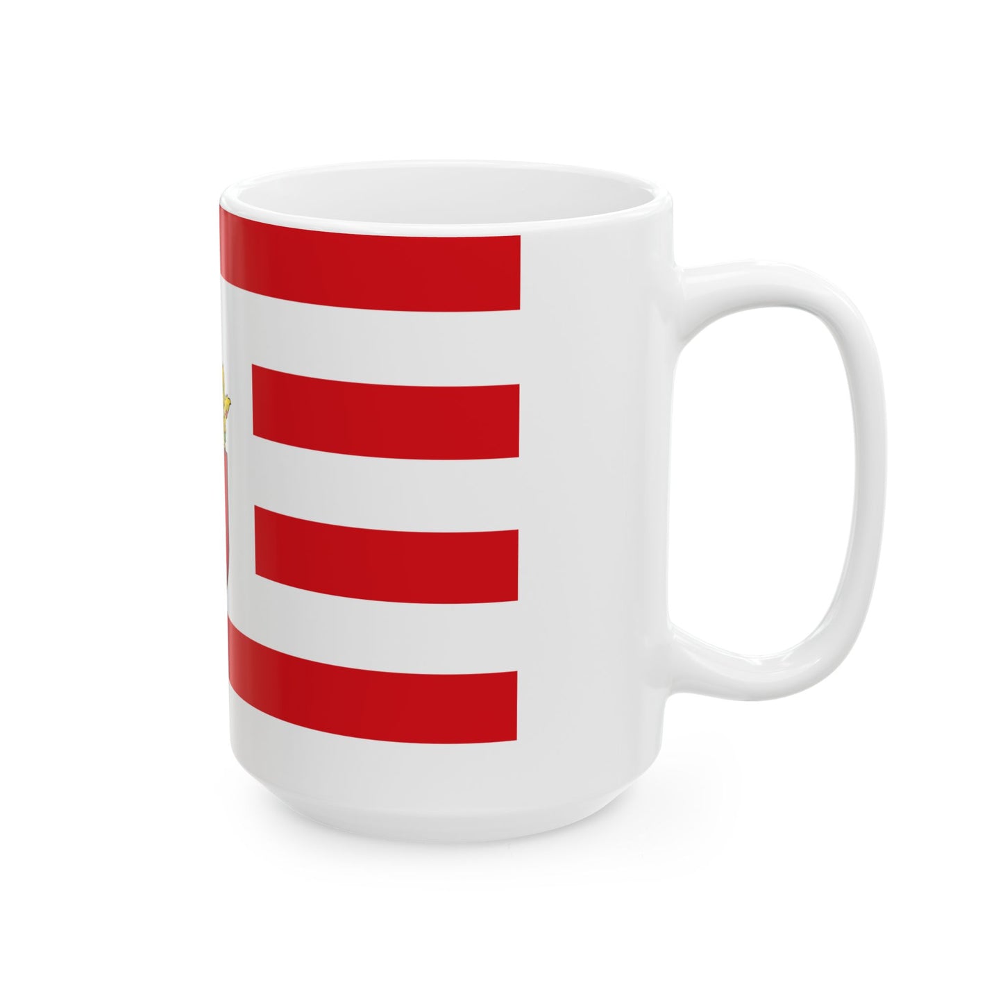 Flag of Bremen middle arms (Germany) White Coffee Mug-Go Mug Yourself