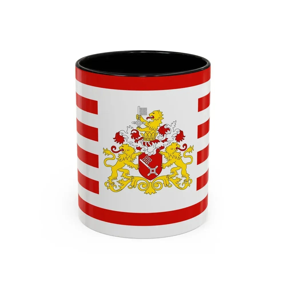 Flag of Bremen with flag arms Germany - Accent Coffee Mug 11oz Black - Go Mug Yourself