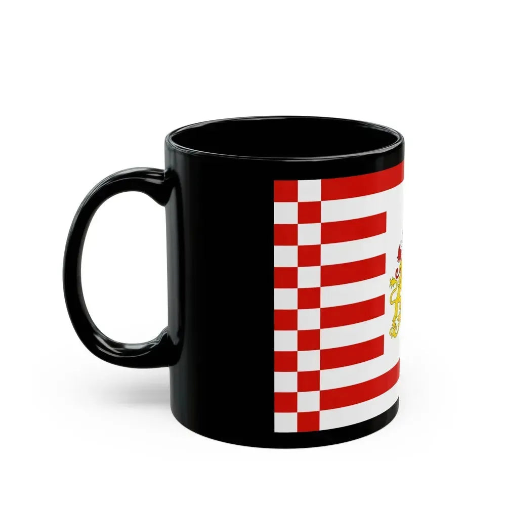 Flag of Bremen with flag arms Germany - Black Coffee Mug - Go Mug Yourself